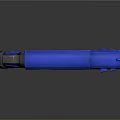Sci Fi Gun Design With Blue Frame Glowing Lines And Circular Light