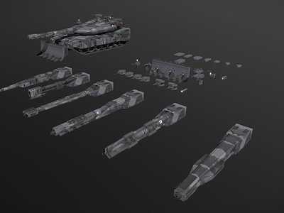 Sci-Fi Tank Pack model