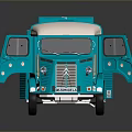 minibus minivan driverless bus school bus van box car 3d model