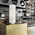Modern Bar Cafe Front Desk 3d model