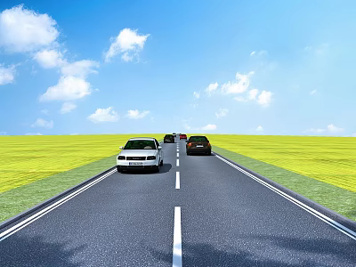 Rural Road Tourism Highway Human Settlement Environment Promotion Rural Revitalization 3d model