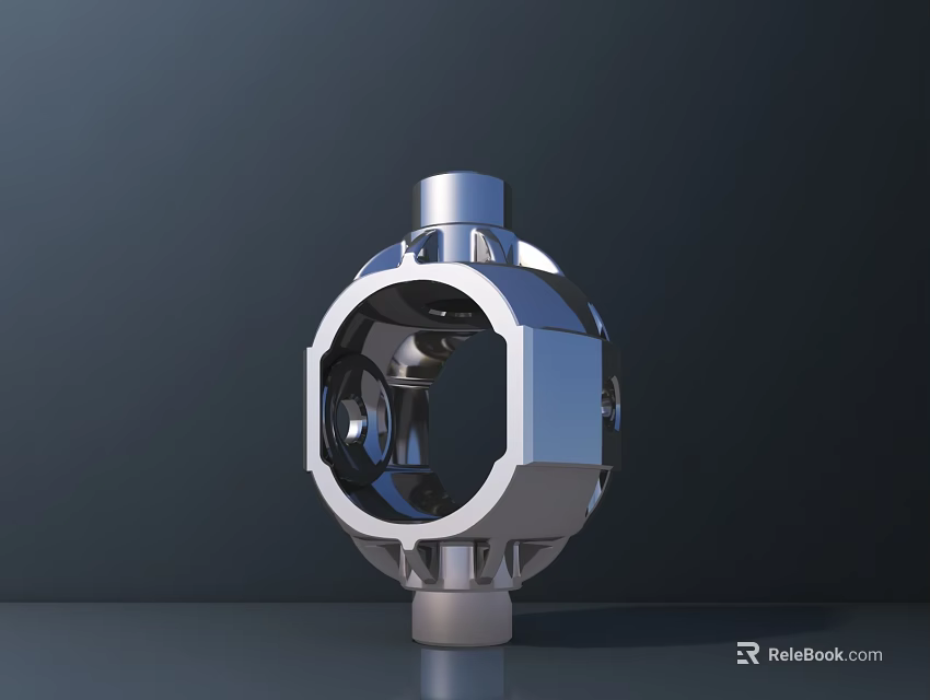 Smart Machine With Silver Circular Structure And Sleek Modern Mechanical Design 3d model