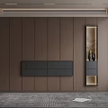 Elegant Modern Bookcase Design With Built in Lighting And Sleek Wooden Panels