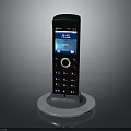 Sleek Cordless Electronic Phone With Digital Display Keypad And Charging Base