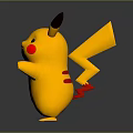 Cute Yellow Doll with Black Tipped Ears Red Cheeks and Standing Pose