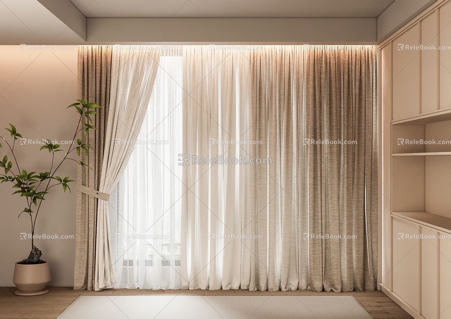 curtain fabric curtain gauze curtain fabric curtain 3d model