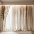 curtain fabric curtain gauze curtain fabric curtain 3d model