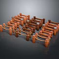 Display of Traditional Wooden Fences with Posts Railings and Classic Design Elements