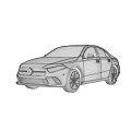 Modern White Sedan Featuring Sleek Body Design Front Grille And Alloy Wheels
