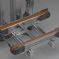 Precision Engineered Industrial Equipment With Metal Frame Sliding Rail And Orange Conveyor Track