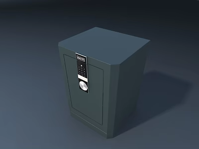 Dark Green Commercial Safe With Electronic Keypad Lock And Secure Storage 3d model