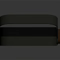 Modern Portable Speaker With Carbon Fiber Texture Digital Display And Handle Knob