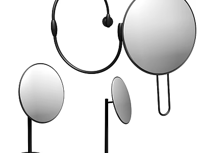 Modern Mirrors with Various Designs Including Standing and Hanging Styles 3d model