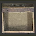 Vintage Wooden Medicine Box with Open Lid and Brass Lock as Household Living Item