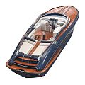 Modern Yacht Luxury Speedboat Yacht 3d model