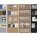 Modern Bookshelf Floor-Standing Bookshelf Storage Rack Books 3d model