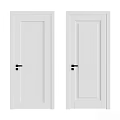 White Hinged Doors With Various Panel Designs For Home Interior Decoration 3d model