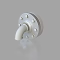 Industrial Silver Metal Pipe Fitting With Flange And Multiple Bolts Design