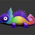 Lizard Anime Lizard Chameleon Cartoon Lizard Reptile Cold Blooded Animal Reptile Class 3d model