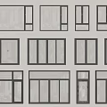 modern window casement window sliding window floor to ceiling window balcony window 3d model