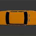 Orange Vintage Sedan With Black Windows And Retro Body Design