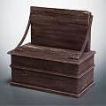 Dark Wood Vintage Entryway Side Cabinet With Storage Seat And Wood Grain