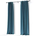 Teal Curtains with Soft Draped Design and Smooth Texture for Modern Home