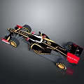 Toyota Formula 1 Race Car with Gold Black Livery and Aerodynamic Styling
