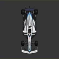 Williams Martini Racing Car With White And Blue Aerodynamic Design And Racing Wheels