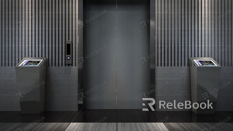 Modern elevator hall elevator switch door model