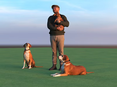 Pet Dog Spirit Body Fine Dog Walking Dog 3d model Pet Dog Spirit Body Fine Dog Walking Dog 3d model