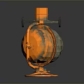 Orange Concrete Mixer Construction Equipment with Wheels and Mixing Drum