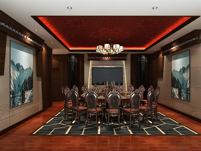 European-style private room 3d model European-style private room 3d model