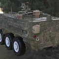 Advanced Military Armored Vehicle With Six Wheel Design And Camouflage Paint