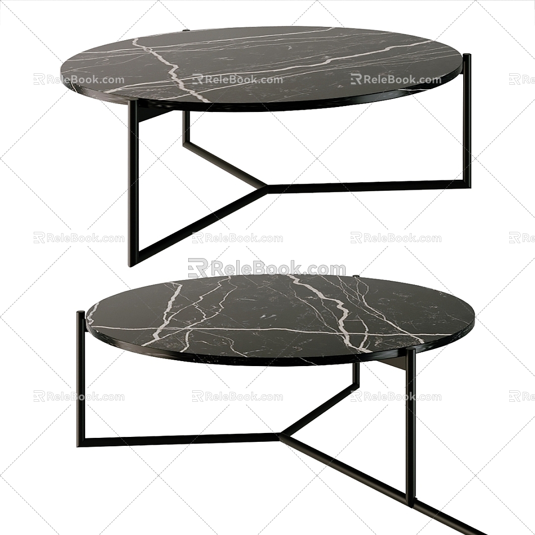 Modern Other Garda Coffee Table Marble Round 3d model