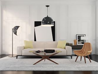 modern living room 3d model