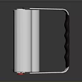Silver Portable Equipment With Red Control Buttons Handle And Roll Paper Design