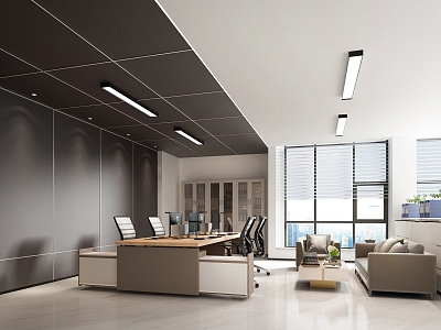 Public Office Staff Office Area 3d model