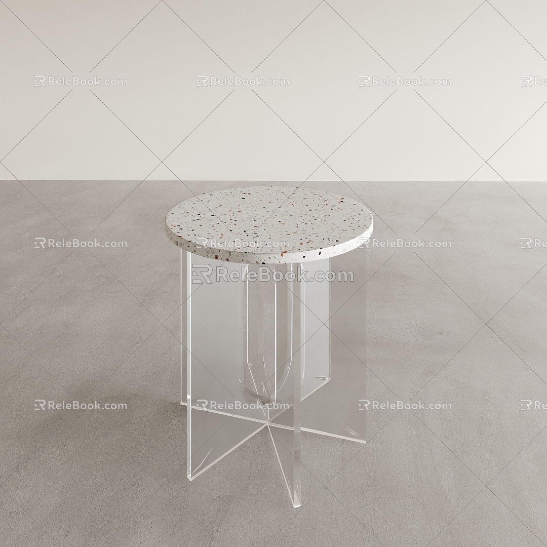 Side Table Round Table Coffee Table Round Table Low Table Corner Table Round Stool 3d model