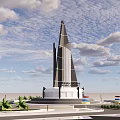 Modern Tower Lighthouse Point View Tower 3d model