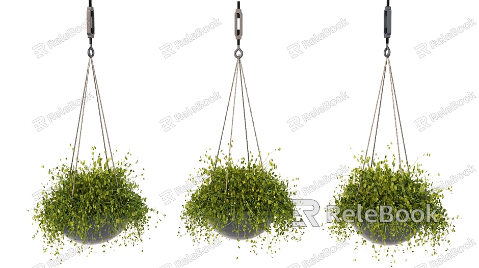 plant hanging basket plant pendant potted plant model