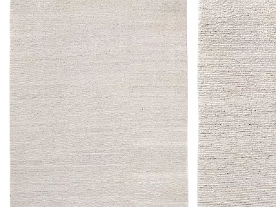 Light Colored Square Rug With Smooth Stripes And Woven Textured Design For Home Decor 3d model