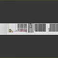 Modern House Floor Plan With Living Room Kitchen Bedroom Furniture Glass Partitions And Colorful Decor
