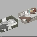 Cozy Kids Bed With Soft Pillows And Warm Blankets In Upholstered Design