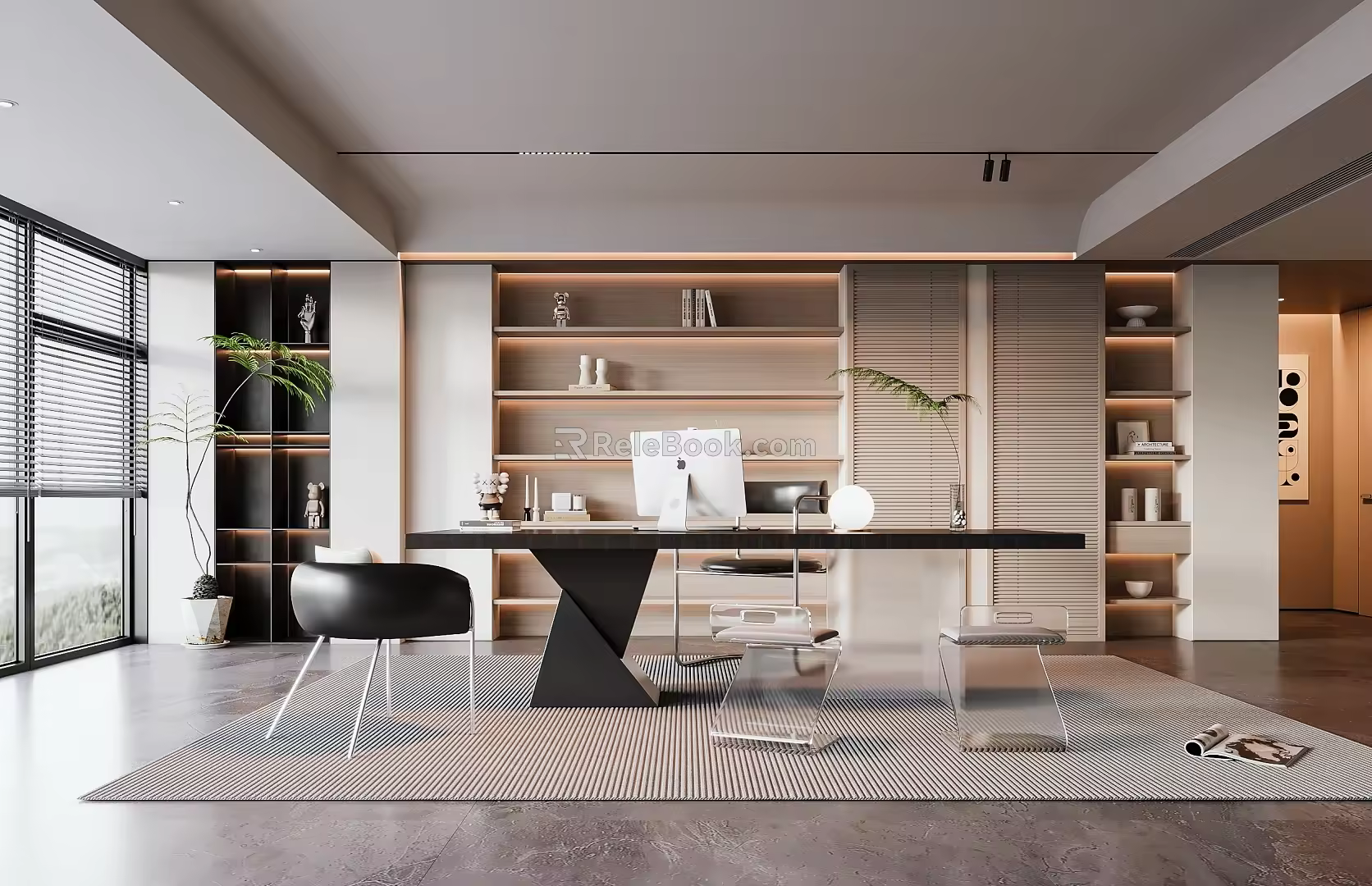Modern study 3d model