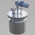Industrial Stainless Steel Mixing Vessel With Motor And Flange Top Structure