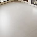 Light Colored Shiny Indoor Floor Tiles With Window And Fireplace Background