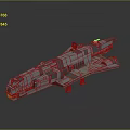 Futuristic Cosmic Spaceship 3D Model With Detailed Structure And Aerodynamic Design