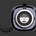 Modern Sleek Kitchen Electric Appliance With Transparent Container Silver Purple Base And Black Control Panel