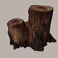 Natural Wood Tree Stumps With Stone Like Texture For Home Decoration